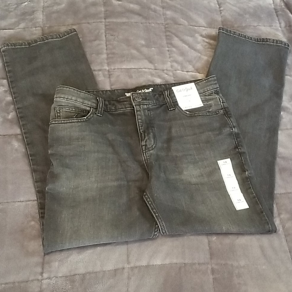 Cat & Jack size 16 Black Jeans NWT